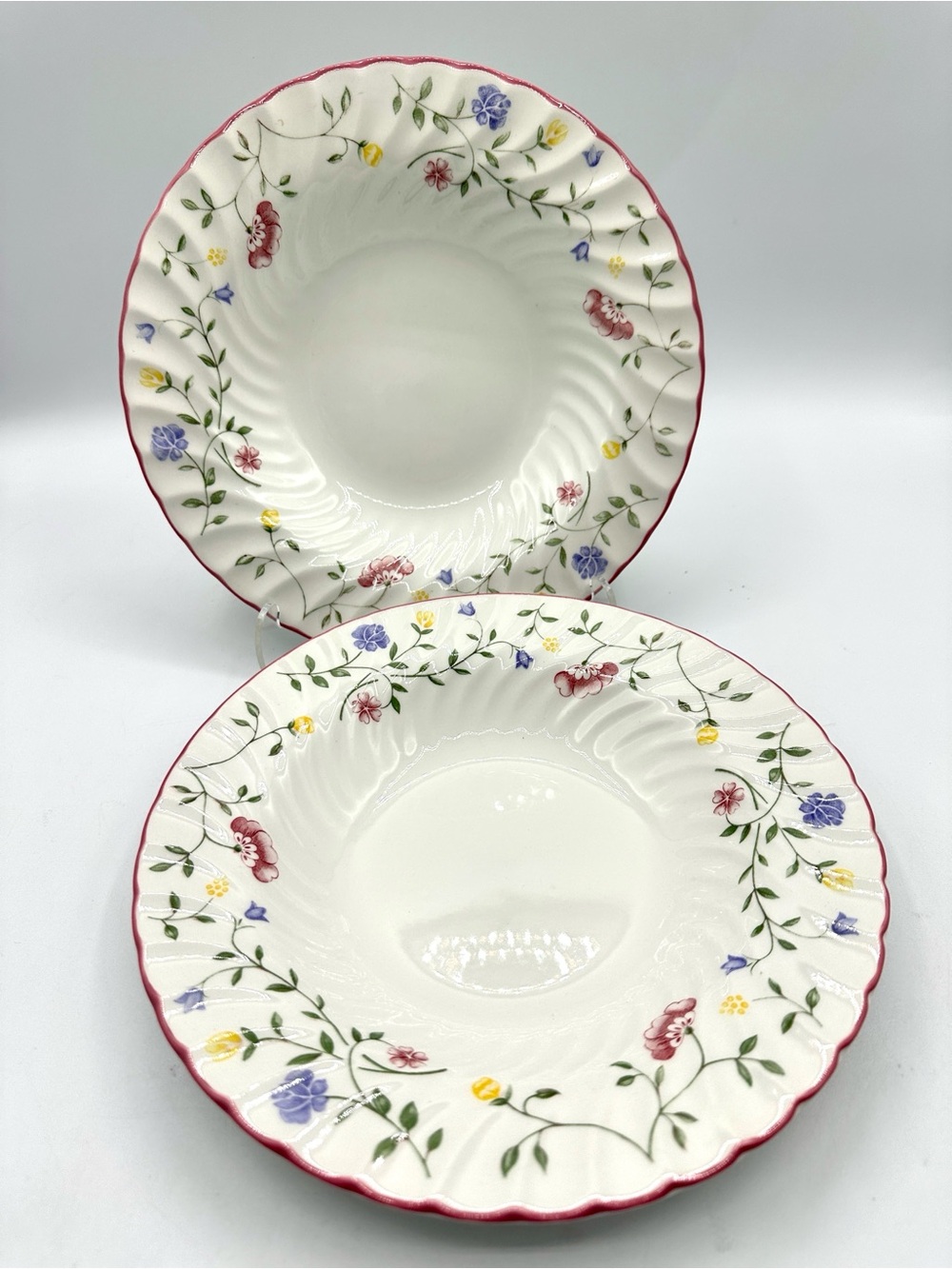 2 Summer Chintz Soup Bowls by Johnson Bros. Made in England